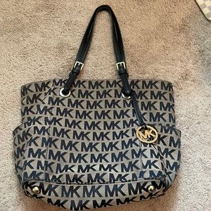 Michael Kors Monogram Shoulder Bag & Matching Zip Wallet